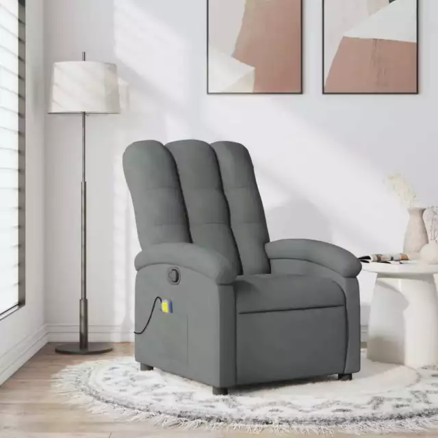 Fauteuil de massage inclinable Gris fonc� Tissu