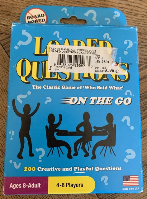 Loaded Questions On The Go Card Game All Things Equal Inc