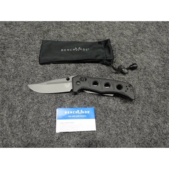 Benchmade 273GY-1 Mini Adamas Knife 3.25" CruWear Tungsten Gray Plain Blade