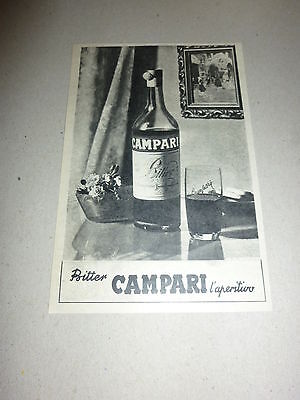 -  ADVERTISING PUBBLICITA' BITTER CAMPARI l'aperitivo -- 1953
