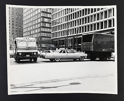 1965 New York City 49th Street Park Ave Traffic Jam US Mail Truck Vintage Photo