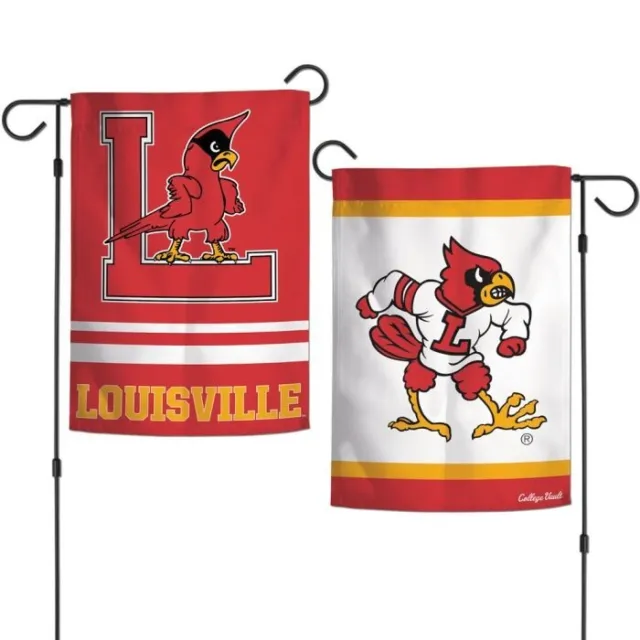 Louisville Cardinals NCAA Double Sided Garden Flag 12" X 18" Yard Banner