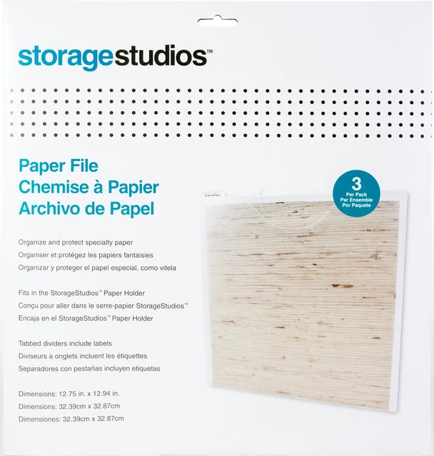 Archivos de papel de estudios de almacenamiento con divisores y etiquetas con pestañas 3/paquete-12,75""X13"" -CH92602