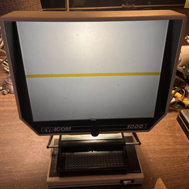 Vintage Eyecom 1000 Microfiche Reader Desk Bench Top Model Working