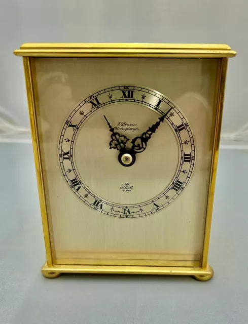 Elliott of London Brass Mantle clock - lovely condition, keeps good time