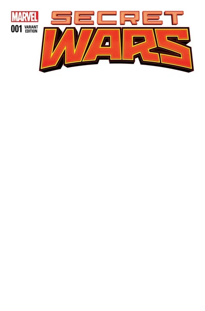 Secret Wars 1 2015 Blank Sketch Variant Nm Mcu 🔑