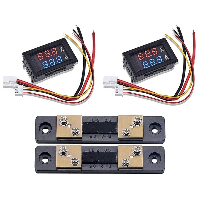 2PZ 0.28 Pollice Digital Volt Voltmetro Amperometro DC 100V 50A 3 Bit Teste Q3K2