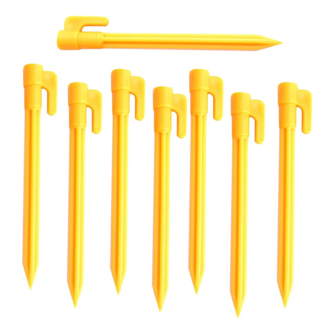 Newofview Lot 12 Piquets De Tente Y En Alu – 18cm, 12g, Réfléchissants, Pour Bâche, Camping, Plage