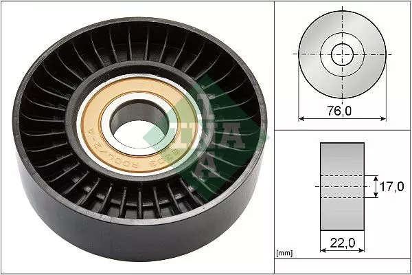 INA V-Belt Tensioner Pulley for Mercedes Benz A190 1.9 March 1999 to March 2004