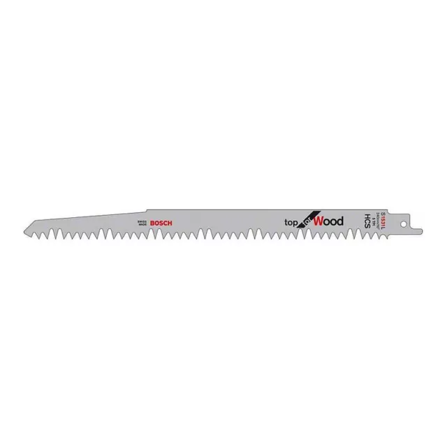 Bosch S1531L Sabre Reciprocating Saw Blades For Wood Trees Branches Timber 5TPI