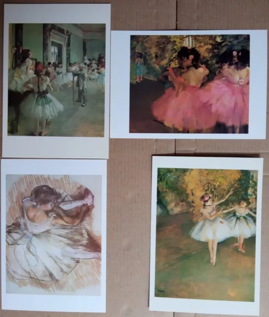 Lot Of 4 Postcards Of Paintings By Edgar Degas