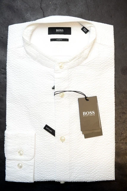 Chemise Hugo Boss Homme Slim Fit Carreaux Violet - Taille M, Manches Longues