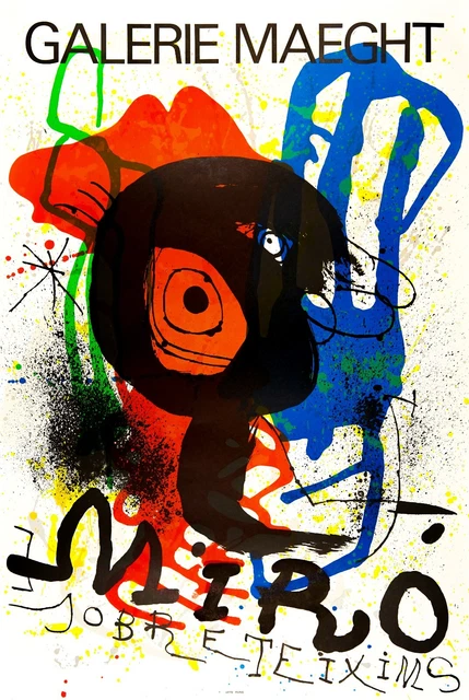 Original 1971 "Sobre Teixims" Lithograph Poster by Joan Miró
