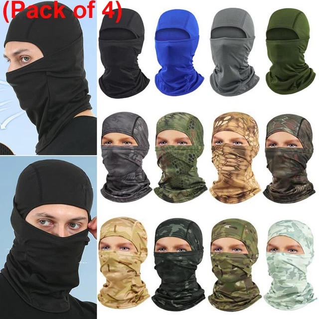 4 Pack-  Camo Tactical Balaclava Full Face Mask Breathable Motorcycle Warmer Ski