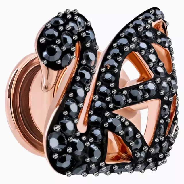 *Neu* Swarovski Swan Tack Pin - Black/Rosegold