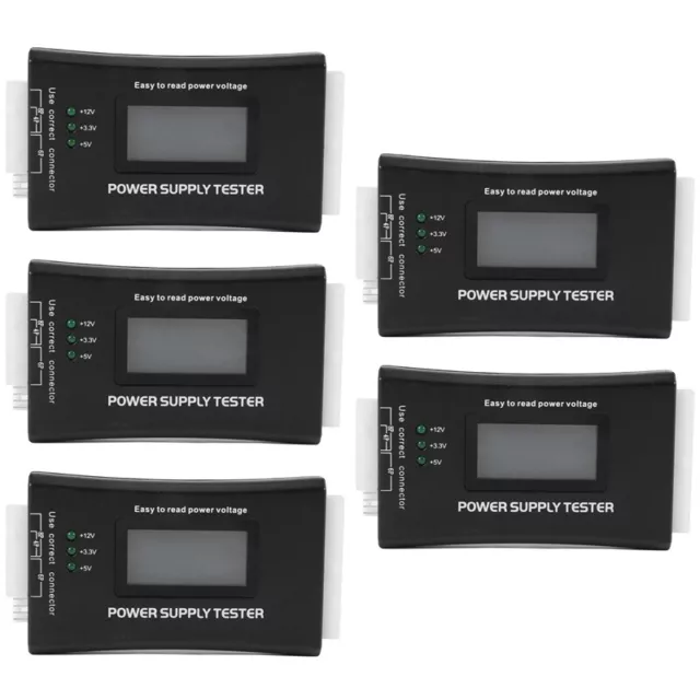 5X Tester di Alimentazione Per LCD A 20 + 4 Pin Per ATX, ITX, BTX, PCI-E, S9261
