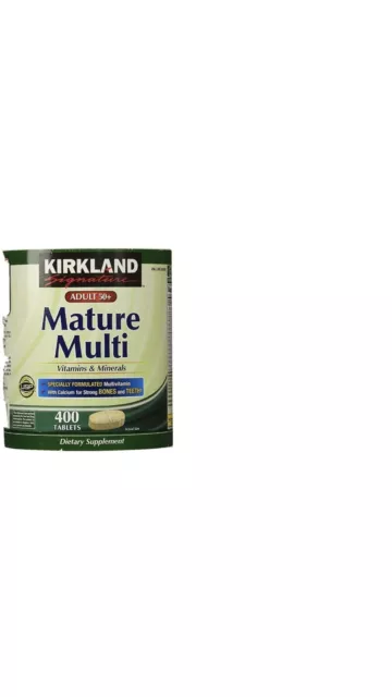 2 x Kirkland Signature Mature Multi Vitamins & MINERALS With calcium 400 TABLETS