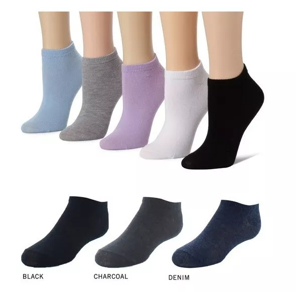 Multi-Buy 100% Cotton Ladies Womens Girls Trainer Socks Ankle Sports Liner Socks