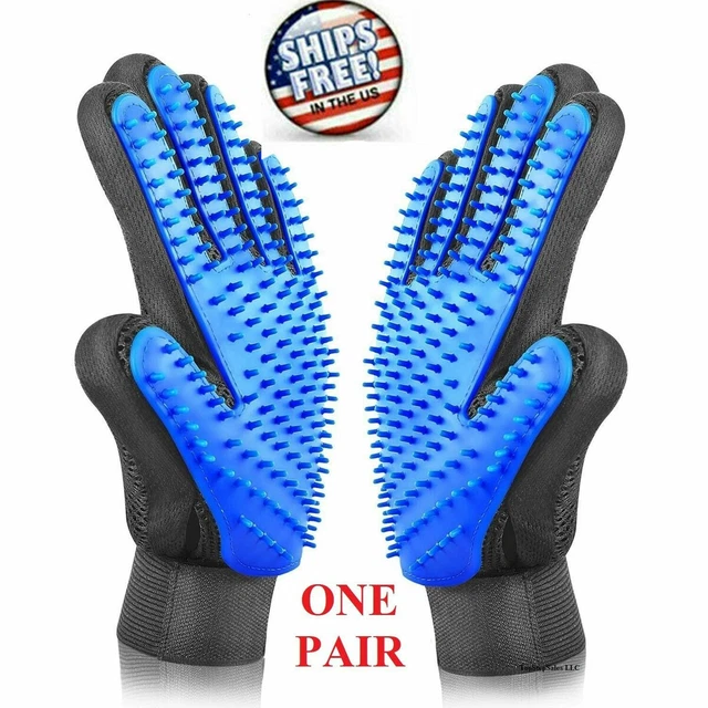 Pet Hair Brush Dog Cat Comb GLOVE Grooming Remover Mitt Fur Massage DeShedding 2