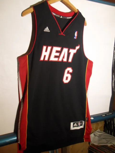 Rare Adidas NBA Miami Heat LeBron King James Nickname Basketball Jersey