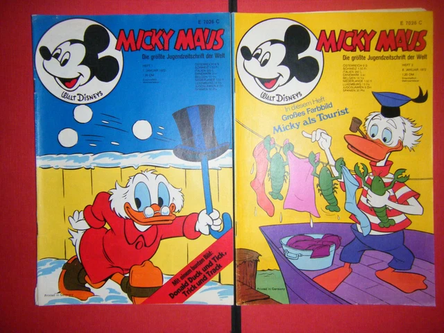 1 Heft aussuchen: Ehapa :" Micky Maus" 1972, mit Beilage, Zust. ( 1- 1-2 ) Text