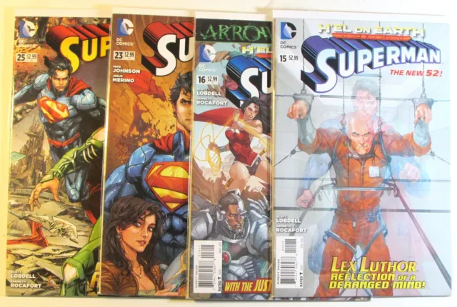 Superman Lot of 4 #15,16,23,25 DC Comics (2013) 3rd Series 1st Print Comic Books