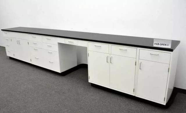 15′ Laboratory Base Cabinets / w/ Countertops / Fisher Hamilton / E1-820