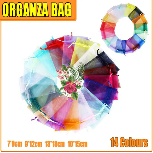 10-100pcs Organza Bag Sheer Bags Candy Packaging Jewellery Gift Wedding Pouch AU