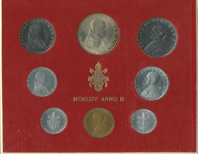 1964 Vatican City Divisional Year II Coins Set FDC MF21936