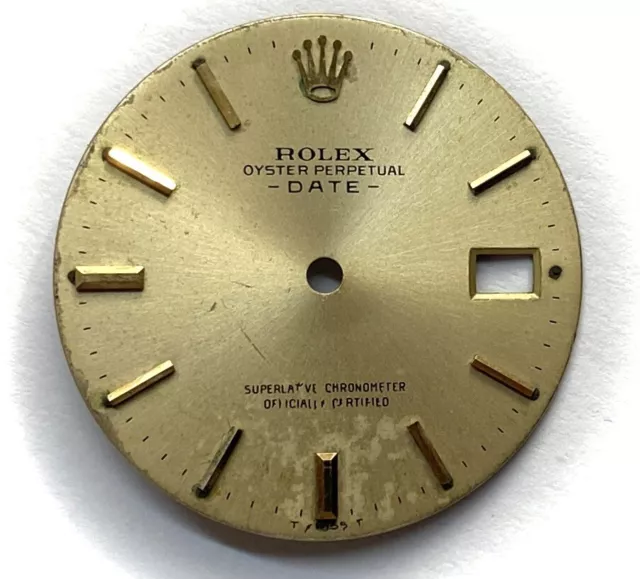 Rolex Date Dial - 34mm - Champagne - 15200 1500 - “pie Pan” Indexes - T Swiss T