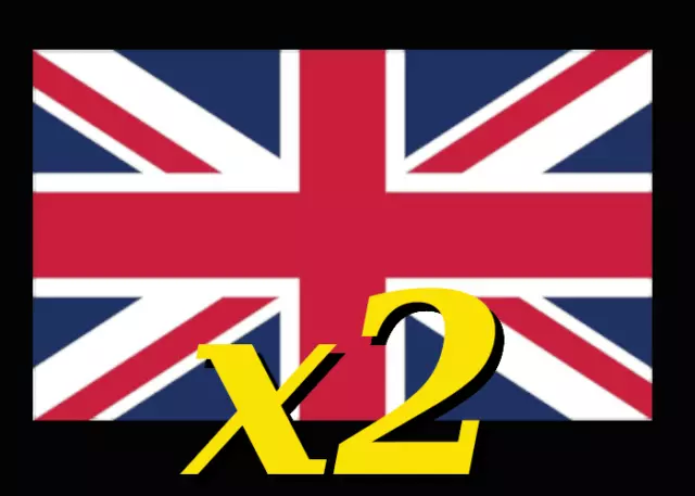 2 x  ENGLAND UNION JACK GREAT BRITAIN UK VINYL STICKERS. CAR VAN BIKES ETC