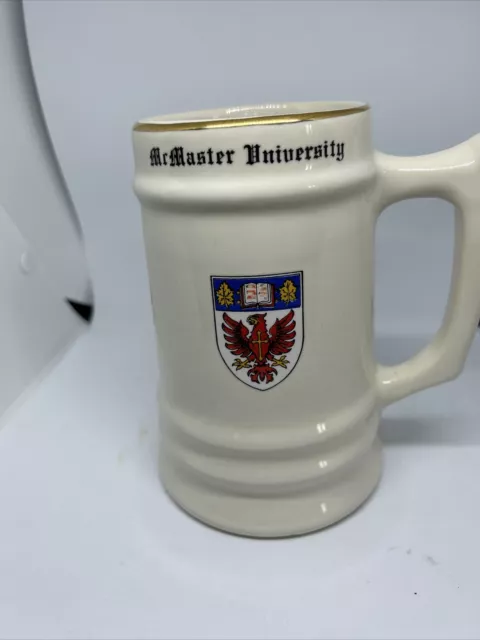 Mcmaster Universidad Jarra de Cerveza Stein 22K Adornos Dorados 6 .5" Hamilton