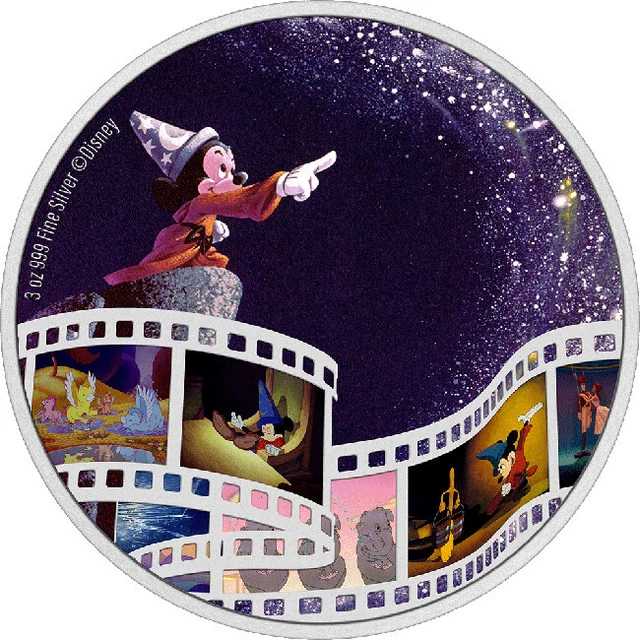 2023 Niue 3oz Silver Proof Fantasia Disney Cinema Masterpieces $10 Silver