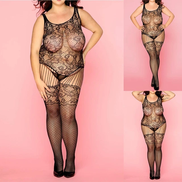 Sous-vêtements femme combinaison filet de pêche extensible respirant lingerie