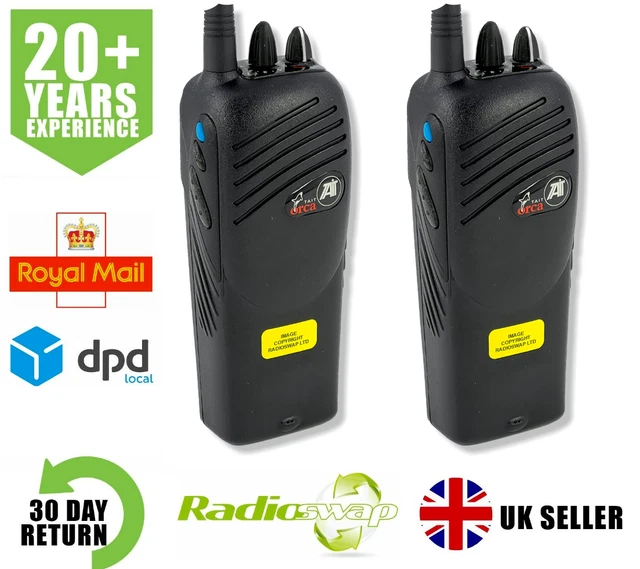 TAIT ORCA ELAN UHF 400-470MHZ 4 WATT WALIE TALKIE TWO EAY RADIO x 2 - NEW