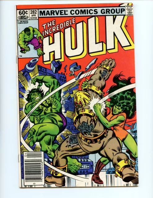 Incredible Hulk #282 Comic Book 1983 FN/VF Marvel 1st Team-up She-Hulk Comics