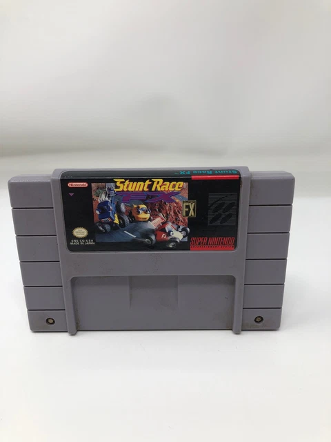 STUNT RACE FX Super Nintendo Game SNES Authentic Tested