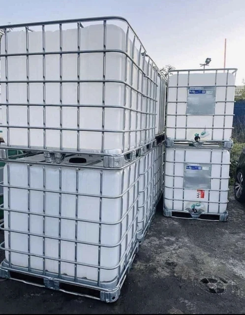Container 1000 IBC 1000 LITRE Plastic Water Container Tank - Used £57.90 - PicClick UK