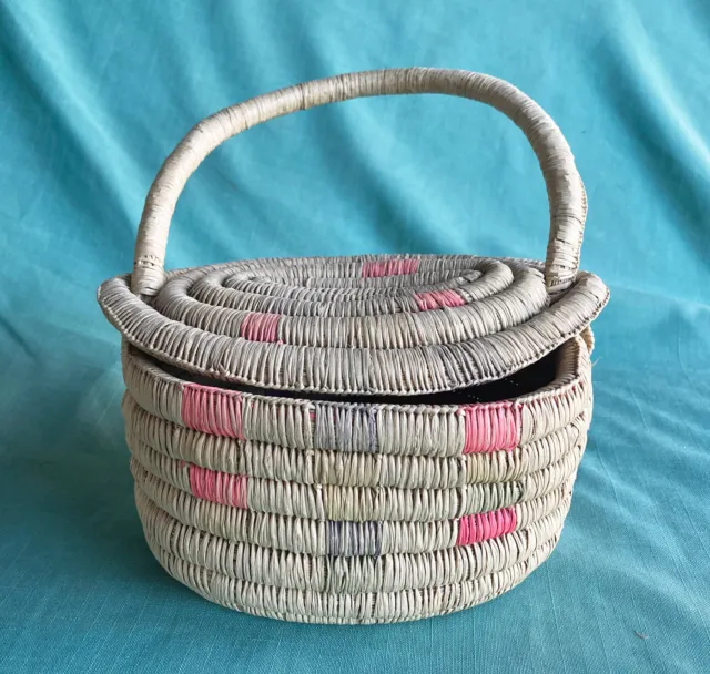 Vintage Yupik or Inuit Indian Basket Old Eskimo Native American basket