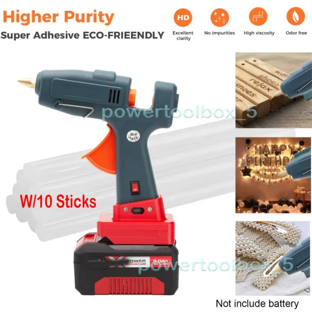 TOPEX Heavy Duty 100W Hot Melt Glue Gun Electric Heating Craft & 10 Glue  Sticks