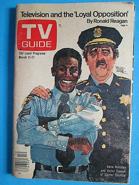 TV GUIDE 1978 March 11-17 Victor French Kene Holliday Carter Country Reagan