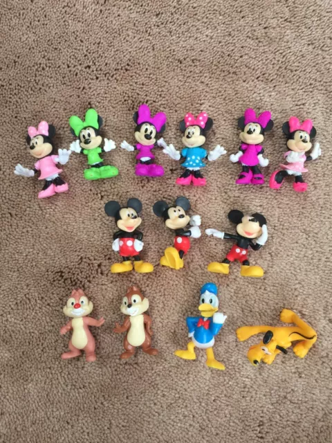 Disney Miniature Minnie & Mouse Donald Duck Pluto Chip Dale 13 Figurine Toys