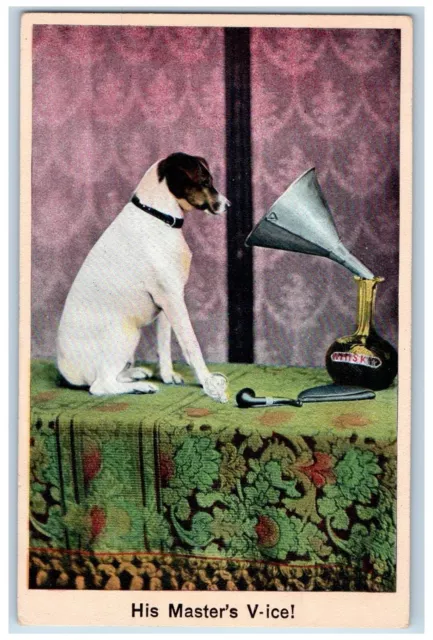 Remsen Iowa IA Postcard Comic Humor Drunk Whiskey Terrier Dog Bamforth c1910's