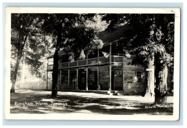 c1940's Bingham Warm Springs Dining Room Oregon OR RPPC Photo Vintage Postcard