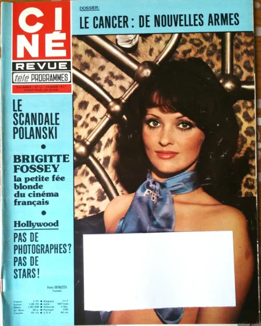 Ciné Télé Revue 24/3/1977; Le scandale Polanski/ Brigitte Fossey, la petite fée