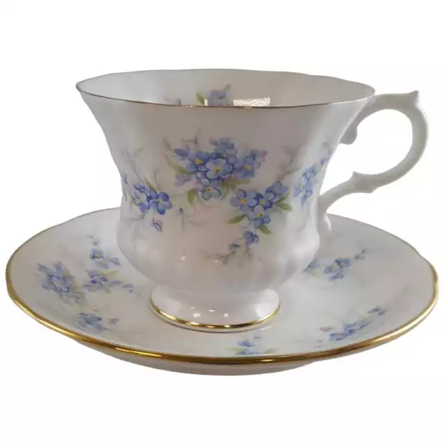 Kaffeetasse mit Untertasse Royal Standard Blaue Blumenranke