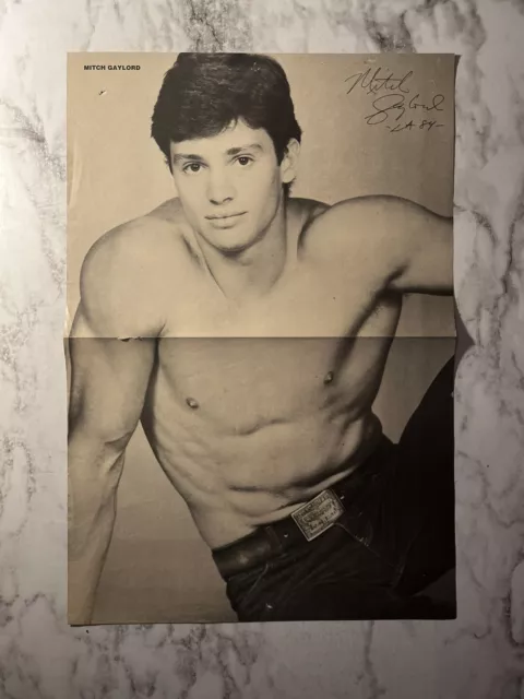 Mitch Gaylord Shirtless Centerfold Pinup From 80’s Teen Magazine.