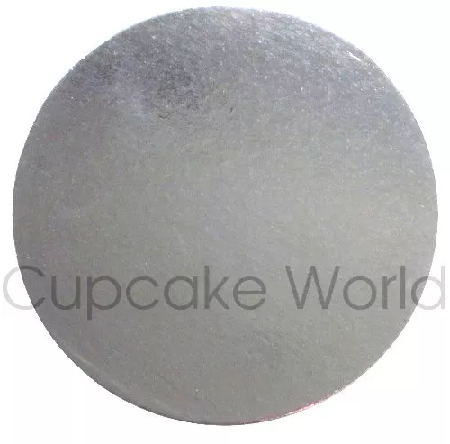 New! 8" Pack Of 5Pc Silver Round Cardboard Cake Boards For Craft Cakes Cupcakes