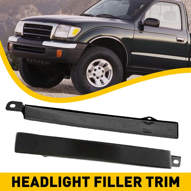 Front Bumper Filler Trim Panels – Under Headlight – Toyota Tacoma 2005-2011 – Black Metal