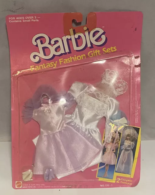 Barbie Fantasy Fashion Gift Sets Mattel 1989 New in Package #720-1 Two Outfits